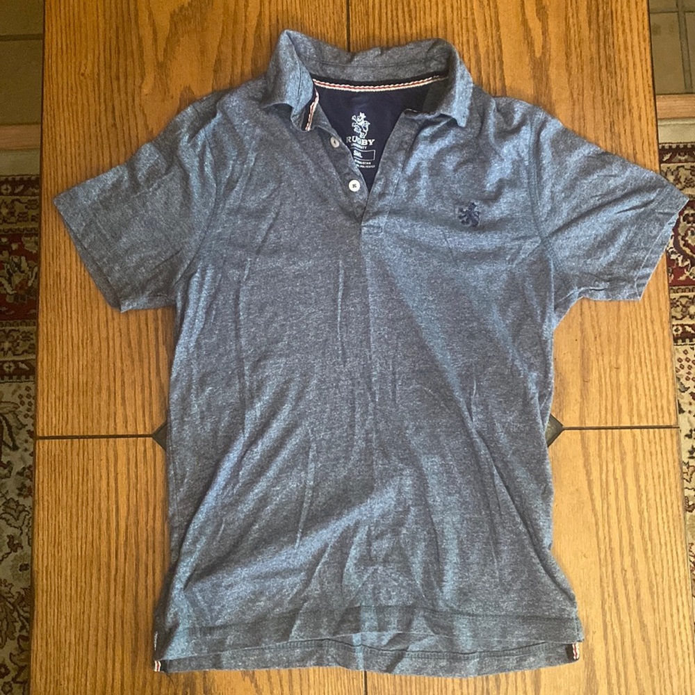 Rugby University Soft Polo Shirt Gray